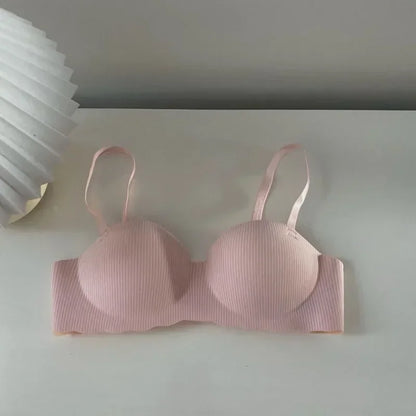 Fashion Seamless Half Cup Cloud Nude Underwear Women  Small Breast Gathering Support Anti-Sagging Soft Wireless Bra