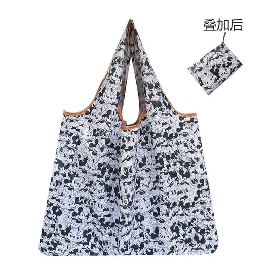 50*60cm Disney cartoon  bag Stitch shopping Mickey mouse bag storage High capacity green bag hand cartoon shoulder