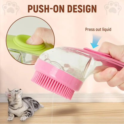 Pet Bath Brush Dog Bath Brush Dog Scrubber for Bath Bathing Dog Grooming Massage Brush for Long Short Haired Dogs Cats Shower