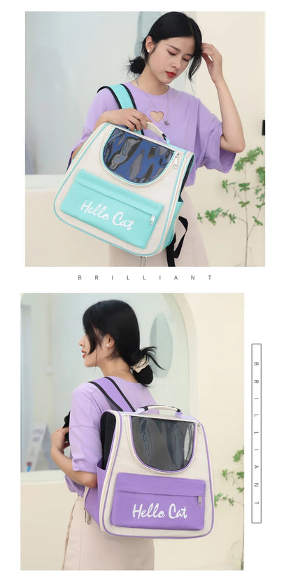 Cat Carrier Bags Windproof Outdoor Travel Backpack for Cat Small Dogs Transport Carrying Bag Cat Backpack Carriers With Cushion