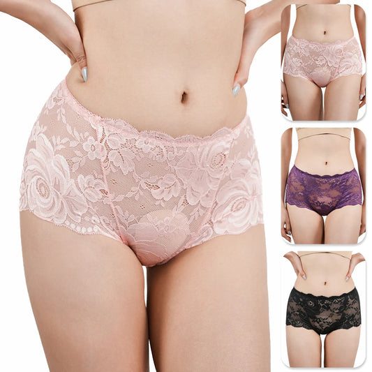 Sexy Women's Lace Panties Underwear Hollow Out Intimate Lingerie Female Lace Floral Underpants Briefs Woman Candy Color