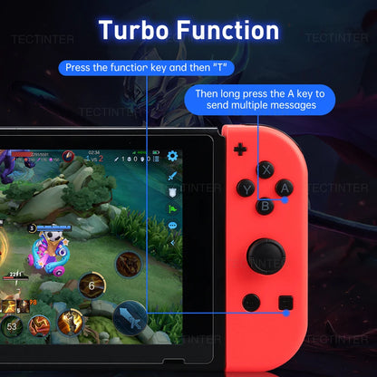 Compatibile con NS Switch/Lite/OLED Controller Joypad Wireless Joystick Gamepad Controle con funzione Wake-up/Screenshot