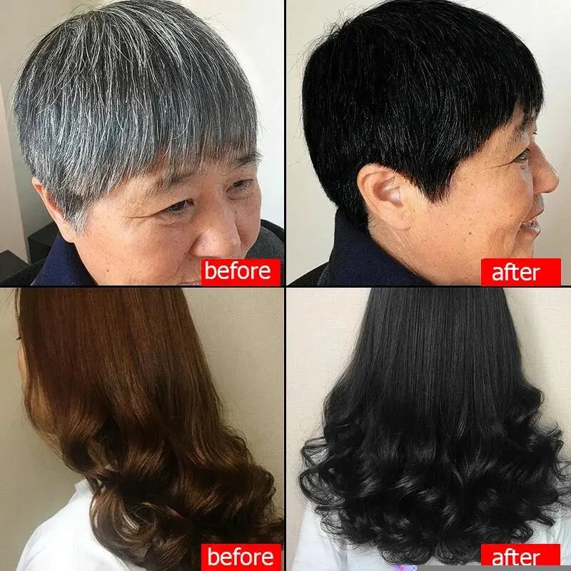 Natural Plant Herbal Hair Dye Shampoo 5 Minutes Change Hair Color Non-irritating Repairs Gray White Fashion Hair Care Women Men