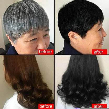 Natural Plant Herbal Hair Dye Shampoo 5 Minutes Change Hair Color Non-irritating Repairs Gray White Fashion Hair Care Women Men