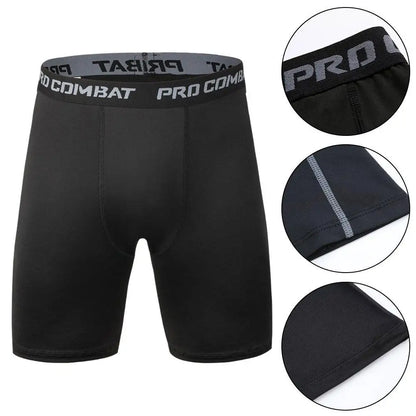 Mallas deportivas para hombre, pantalones de fitness, mallas de compresión elástica, pantalones cortos de entrenamiento para correr en el gimnasio, pantalones cortos de secado rápido.