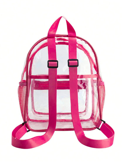 Transparent Contrasting Color Waterproof Children'S Backpack Suitable For Girls, Boys, Swimming, Outdoor Sports, And Travel