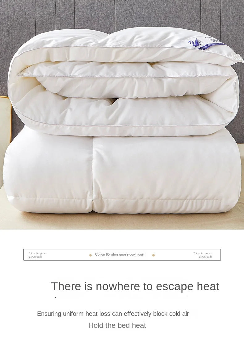 Household hotel white goose down duvet blanket, summer quilt, down comforter, queen comforter