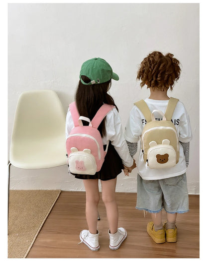 Children's Kindergarten Backpack Cute Cartoon Toddlers Girls' School Backpack Fashion Lightweight Kids Boys Canvas Shoulder Bag