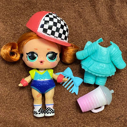 Collection Series 5 Hairgoals Change Color 8cm Big Sister Hair Dolls Lols Bhaddie Doll Set Splatters set Kids Playing Toy Gift