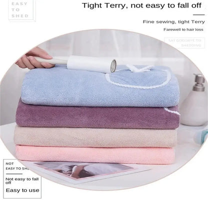 Women's Bathrobe Coral Velvet Bath Skirt Soft Absorbent Thickened with Edging Adult Women Chest Wrapped Wearable Bath Towel