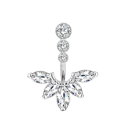 Snake Belly Button Ring Dangle Navel Piercing Ring Heart Belly Ring Zircon Navel Rings Body Piercing Jewelry Umbilical Pircing
