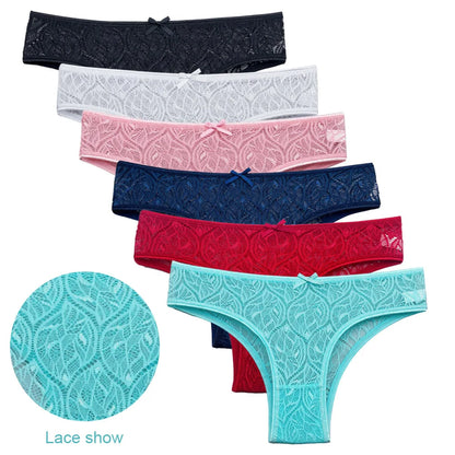 5 pezzi/set slip in rete M-2XL mutandine in pizzo biancheria intima sexy trasparente mutandine a vita bassa ragazze intimo lingerie