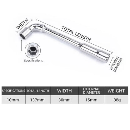 Socket wrench L type 7 type pipe type double head elbow perforated hexagon socket pipe wrench set