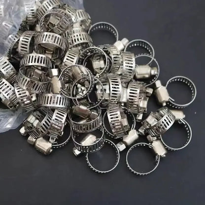 Abrazadera de tubo de combustible para automóvil ajustable, abrazadera de manguera de acero inoxidable con tornillo sin fin, alicates, herramientas para grifos, tuberías de agua y sujetadores.