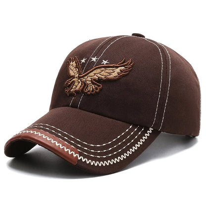 Hats Men'S And Women'S Four-Season Shade Baseball Cap Eagle Embroidery Korean Version Trendy Casual Couple Sunscreen Sun Hat
