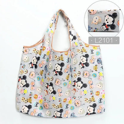 50*60cm Disney cartoon  bag Stitch shopping Mickey mouse bag storage High capacity green bag hand cartoon shoulder