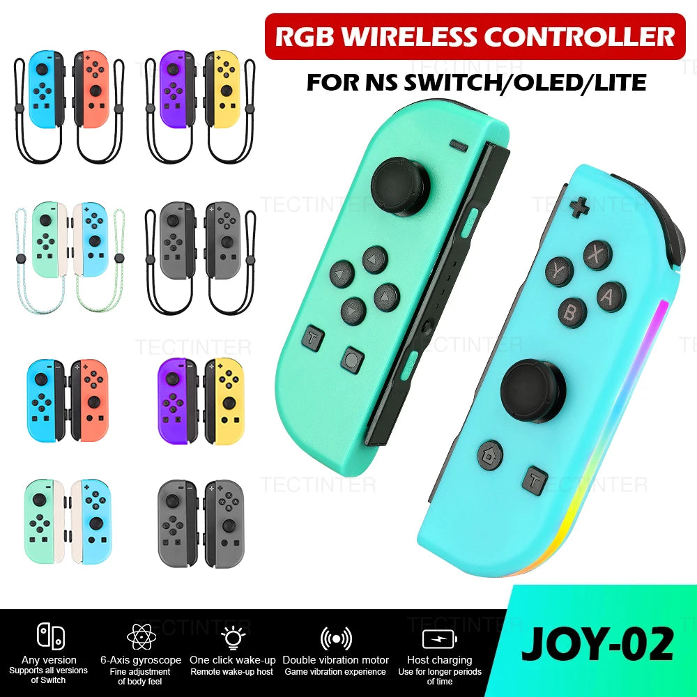 Compatibile con NS Switch/Lite/OLED Controller Joypad Wireless Joystick Gamepad Controle con funzione Wake-up/Screenshot