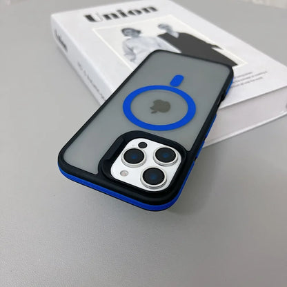Luxury Magnetic Color Matte Translucent Armor Shockproof Case For iPhone 11 12 ProMax Magsafe Wireless Charge Cover