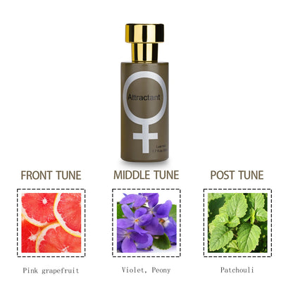 50ml Pheromone Perfume Spray for Women/Men Long Lasting Seductive Fragrance Romantic Date Night & Party Body Mist Air Refreshing
