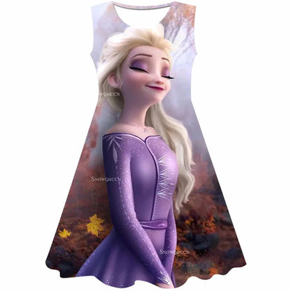 3D Printing Glisten Summer Barbie I Am Kenough Princess Dress Girls Women Short Sleeve Costume Party Dresses Children Clothes