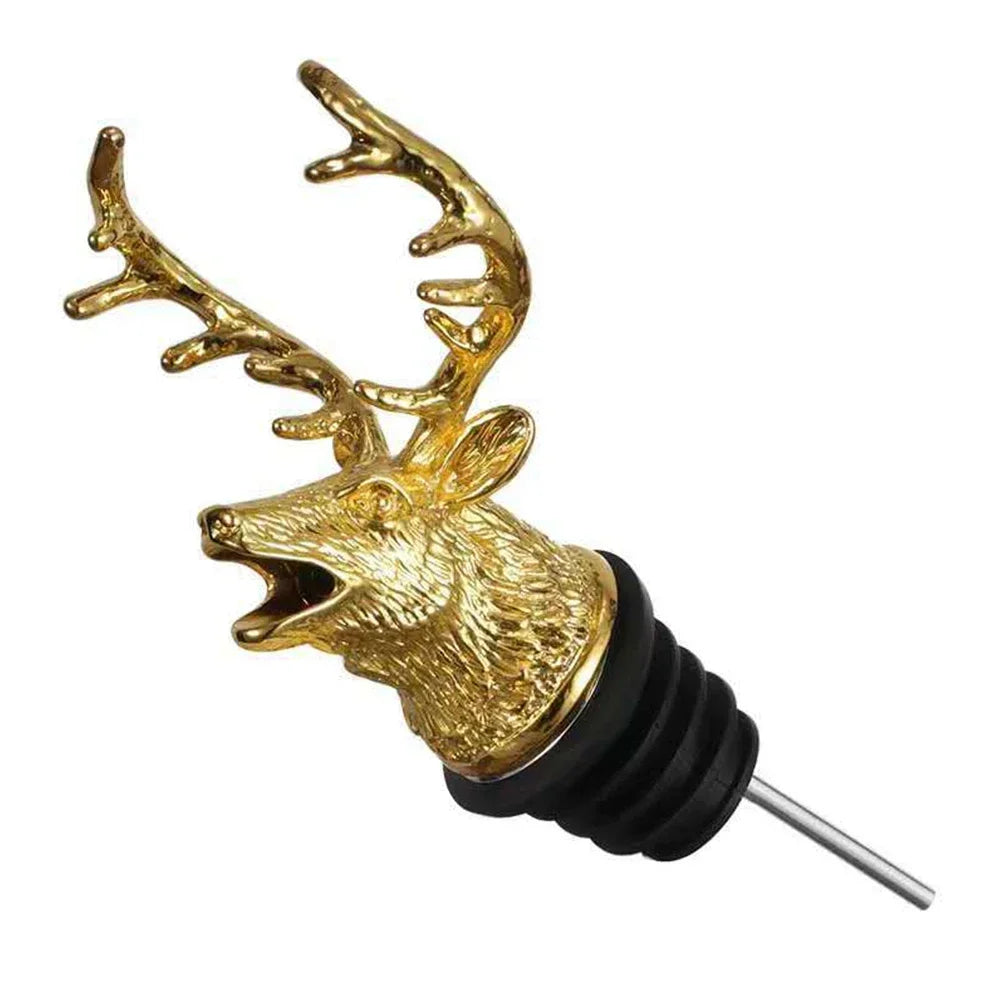 Wine Pourer Alloy Deer Elk Wine Stopper Cocktails Beer Whiskey  Dispenser Bar Accessories