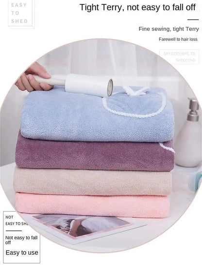 Women's Bathrobe Coral Velvet Bath Skirt Soft Absorbent Thickened with Edging Adult Women Chest Wrapped Wearable Bath Towel