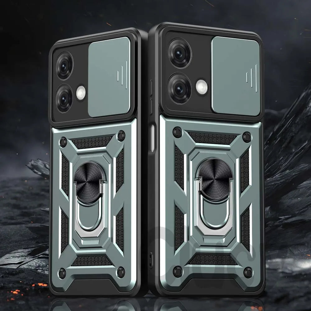 For Motorola Mote G84 G54 G34 G14 G53 G62 G42 G10 G20 G30 E22i E20 E30 E40 Case Slide Camera Shockproof Armor Protect Cover