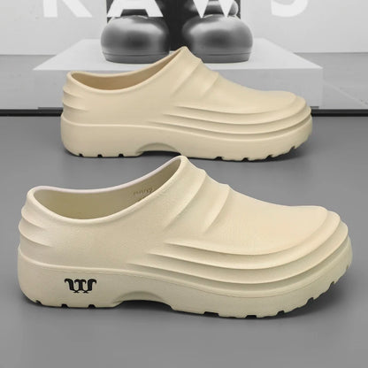 Chef Shoes For Men Kitchen Working Soft Rubber Sandals Garden Shoes Clogs Big Size 47 48