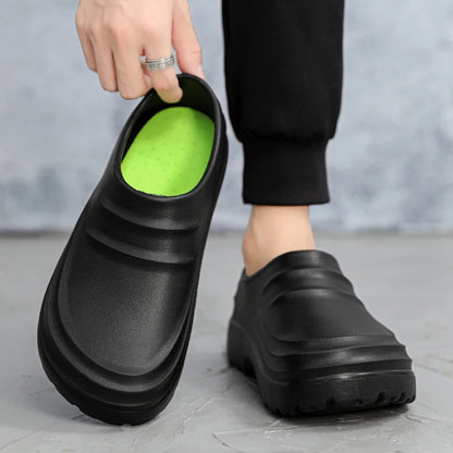Chef Shoes For Men Kitchen Working Soft Rubber Sandals Garden Shoes Clogs Big Size 47 48