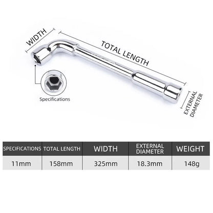 Socket wrench L type 7 type pipe type double head elbow perforated hexagon socket pipe wrench set