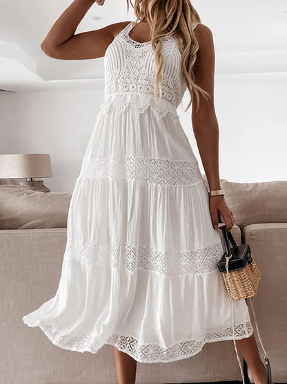 Elegant Summer White Dress for Women