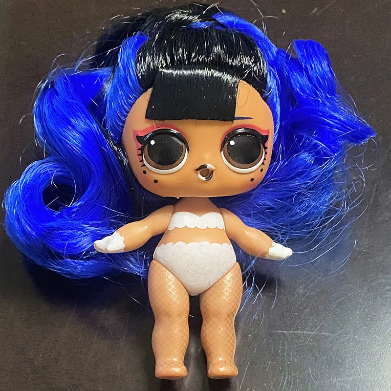 Collection Series 5 Hairgoals Change Color 8cm Big Sister Hair Dolls Lols Bhaddie Doll Set Splatters set Kids Playing Toy Gift