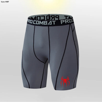 MMA Men Shorts Fitness Workout Inseam Bodybuilding Knickers Male Muscle Alive Elastic Compression Tights Skinny Legging