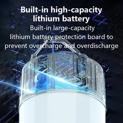 Solar Camping Light Portable Power Bank LED 6 Gears Rechargeable Remote Flashlight Outdoor BBQ Tents Hanging Emergency Lantern