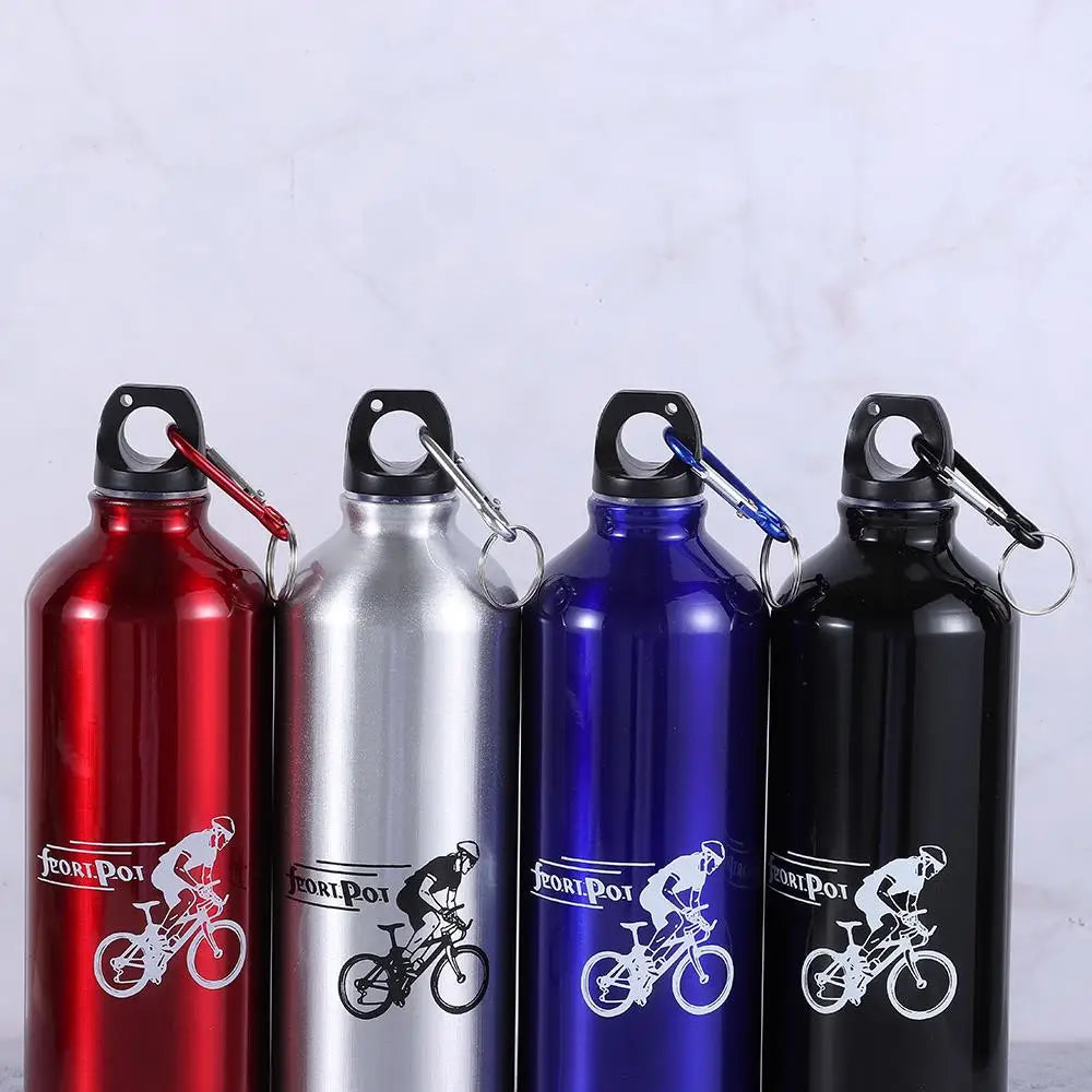 Aluminum Alloy 750ml Bicycle Water Bottle Food Grade Sports Fitness Running Riding Camping Hiking Kettle Leak-proof Bike Bottle