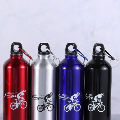 Aluminum Alloy 750ml Bicycle Water Bottle Food Grade Sports Fitness Running Riding Camping Hiking Kettle Leak-proof Bike Bottle