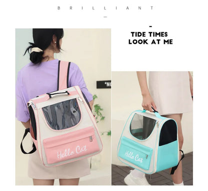 Cat Carrier Bags Windproof Outdoor Travel Backpack for Cat Small Dogs Transport Carrying Bag Cat Backpack Carriers With Cushion