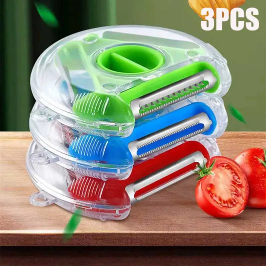 3In1 Multifunction Kitchen Tools Fruit and Vegetable Peeler Vegetable Shredding Tool Stainless Steel Blade Easy To Clean Replace
