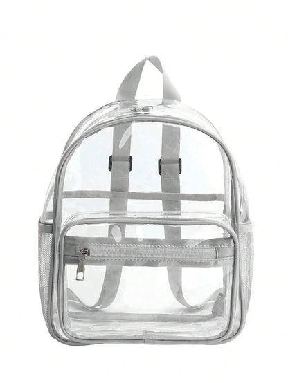 Transparent Contrasting Color Waterproof Children'S Backpack Suitable For Girls, Boys, Swimming, Outdoor Sports, And Travel