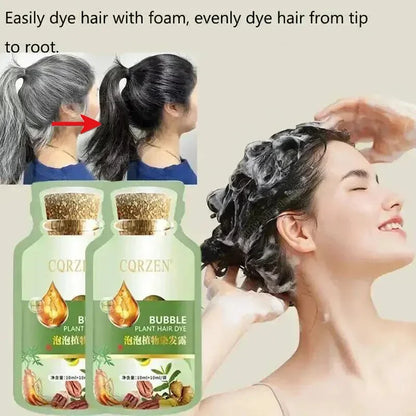Natural Plant Herbal Hair Dye Shampoo 5 Minutes Change Hair Color Non-irritating Repairs Gray White Fashion Hair Care Women Men