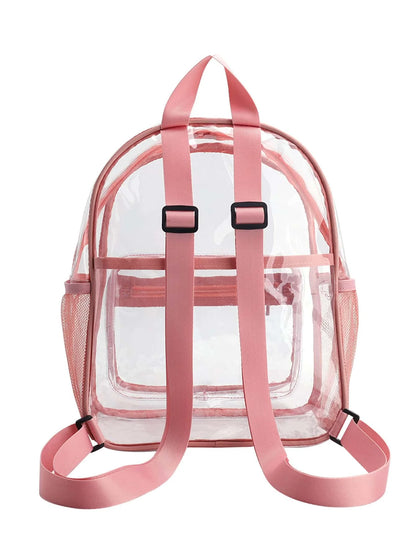Transparent Contrasting Color Waterproof Children'S Backpack Suitable For Girls, Boys, Swimming, Outdoor Sports, And Travel