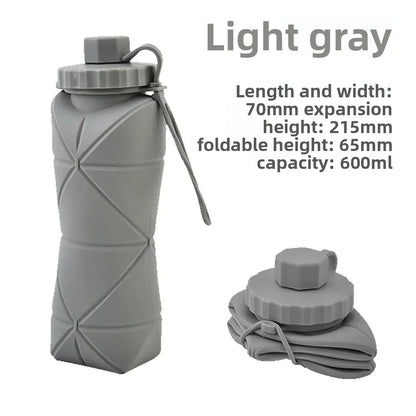 Portable Outdoor Sports Silicone Folding Water Cup Extendable Water Bottle Diamond Shape Water Jug Lightweight Travel Cup