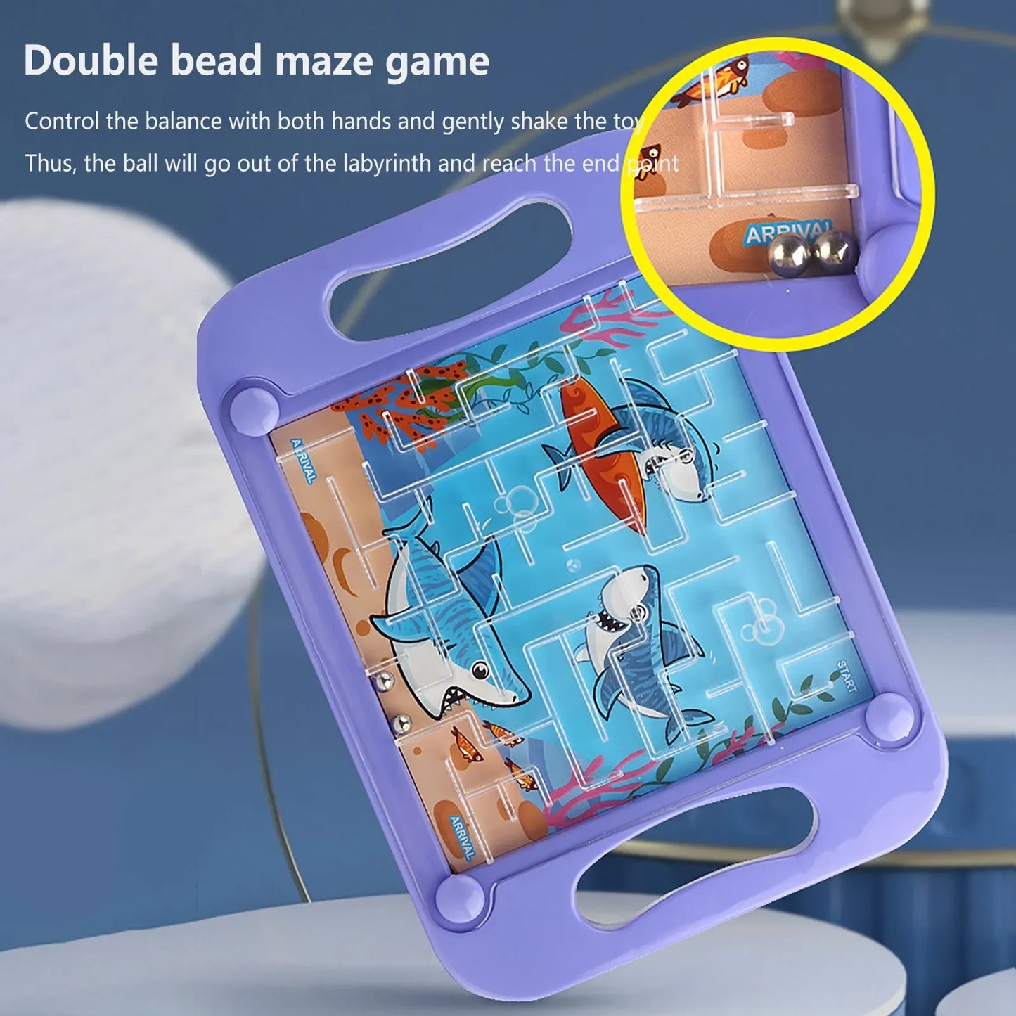 3D Maze Ball Kids Balance Gravity Memory Sequential Puzzle Montessori Early Education Gifts for Baby Educational Toys Best Gifts
