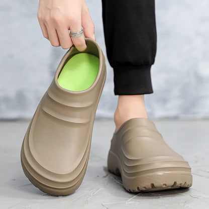 Chef Shoes For Men Kitchen Working Soft Rubber Sandals Garden Shoes Clogs Big Size 47 48