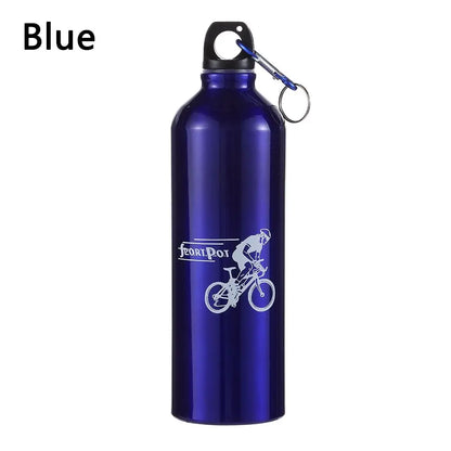 Aluminum Alloy 750ml Bicycle Water Bottle Food Grade Sports Fitness Running Riding Camping Hiking Kettle Leak-proof Bike Bottle