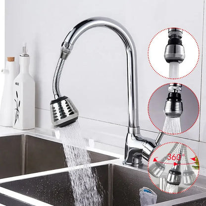 1/2PCS 360 ° Adjustment Kitchen Sink Faucet Extender Filter Spray Dual-mode Water-saving Pressurizer Household Bathroom Tool