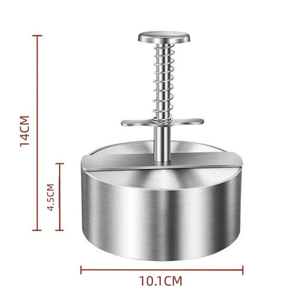 Hamburger Patty Maker Press 304 Stainless Steel Non-Stick Round Manual Rice Ball Mold Thickness Adjusted Kitchen Beef BBQ Tools