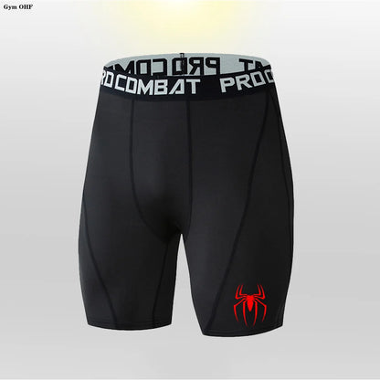 MMA Men Shorts Fitness Workout Inseam Bodybuilding Knickers Male Muscle Alive Elastic Compression Tights Skinny Legging