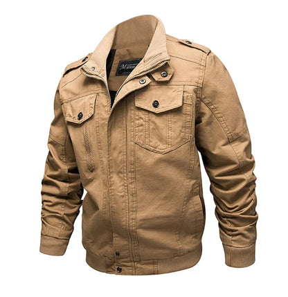Men's Jackets and Overcoats Military Bomber Jackets Men's Casual Cotton Men's Slim-fit Aviator Jackets  Sizes M -6 XL