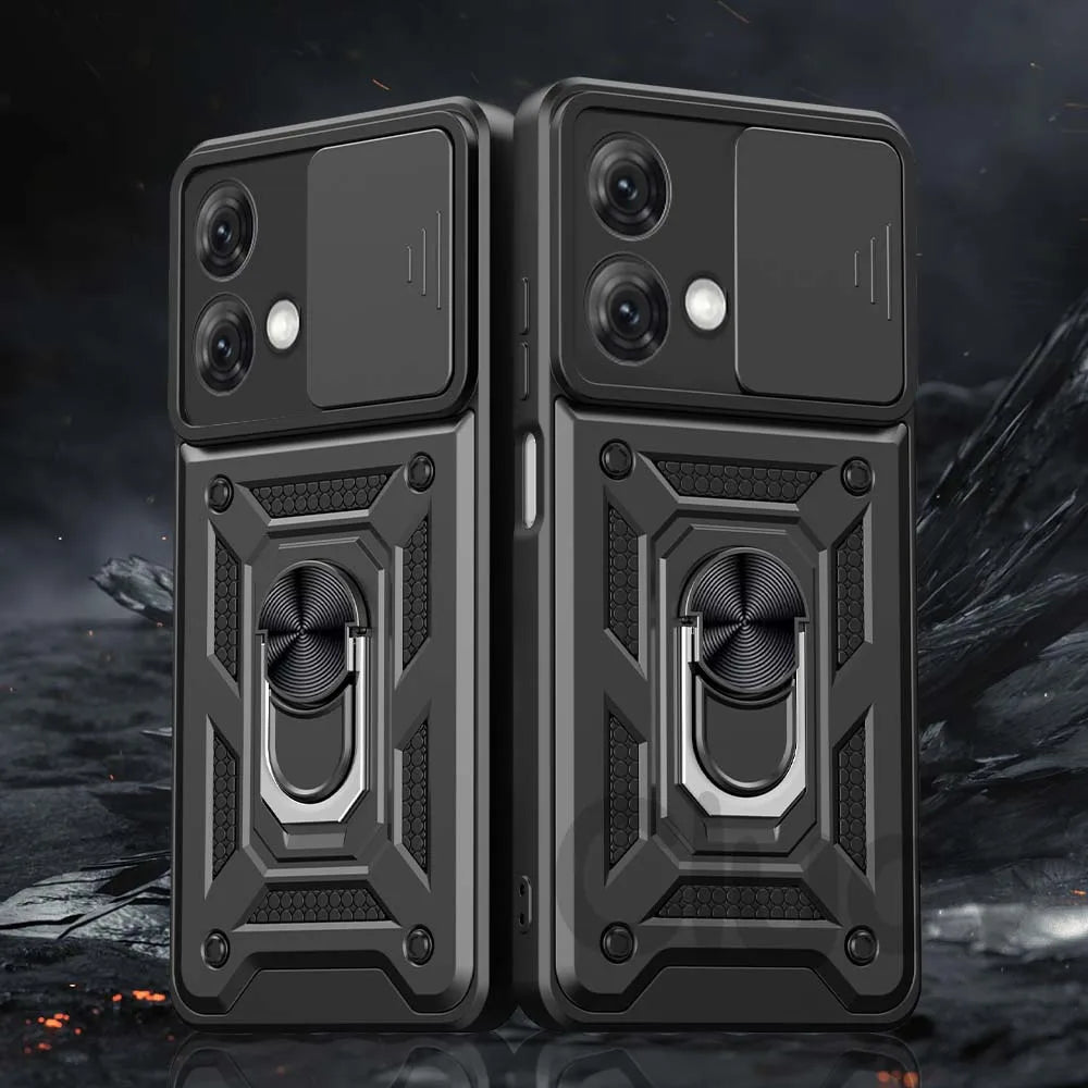For Motorola Mote G84 G54 G34 G14 G53 G62 G42 G10 G20 G30 E22i E20 E30 E40 Case Slide Camera Shockproof Armor Protect Cover